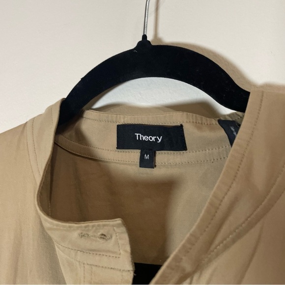 THEORY NARTHUS B STRETCH-COTTON SHIRTDRESS IN SIERRA Size Medium - Picture 4 of 7